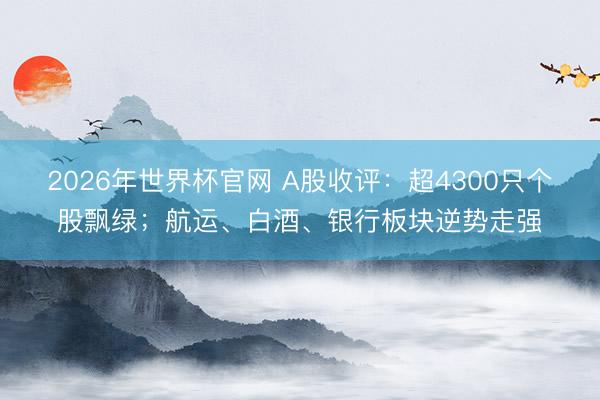 2026年世界杯官网 A股收评:超4300只个股飘绿;航运、白酒、银行板块逆势走强