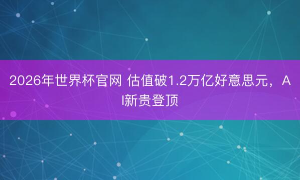 2026年世界杯官网 估值破1.2万亿好意思元，AI新贵登顶