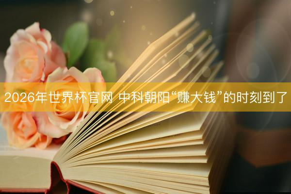 2026年世界杯官网 中科朝阳“赚大钱”的时刻到了
